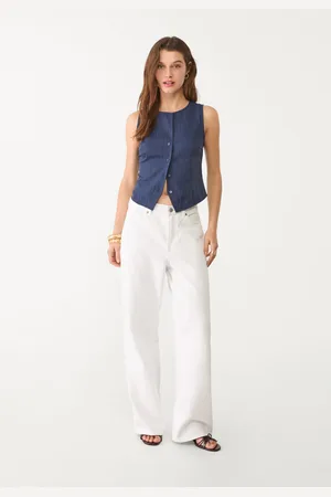 Stradivarius Top z guzikami o fakturze M