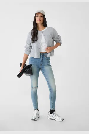Stradivarius D07 Jeansy skinny fit z regularnym stanem