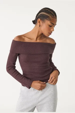 Stradivarius Top z odkrytymi ramionami XS