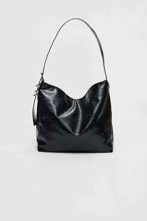 Stradivarius Torba worek ze sztucznej skóry OS