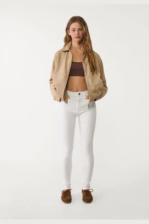 Stradivarius D07 Jeansy skinny fit z regularnym stanem