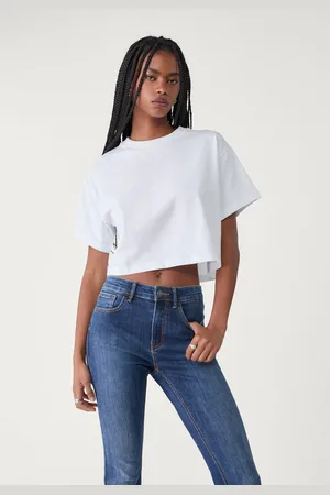 Stradivarius Krótka koszulka oversize XL