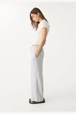 Stradivarius Spodnie jogger z szerokimi nogawkami L