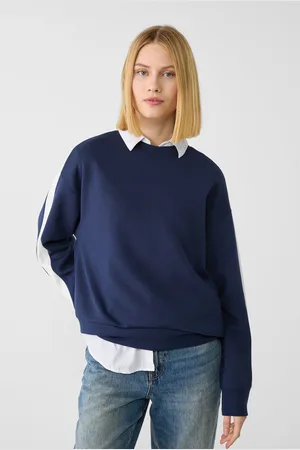 Stradivarius Miękka w dotyku bluza z paskami na