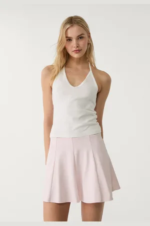 Stradivarius Wiązany top z dekoltem halter L