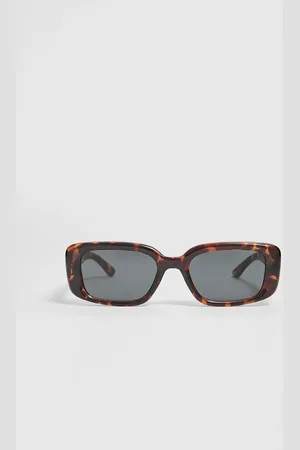 Stradivarius Prostokątne szylkretowe okulary przeciwsłoneczne OS