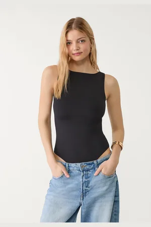 Stradivarius Body basic z dekoltem łódką XL