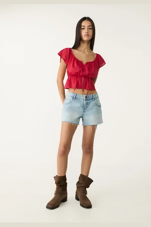 Stradivarius Luźny top z guzikami L