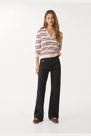 Stradivarius D77 Minimalistyczne jeansy z kieszeniami