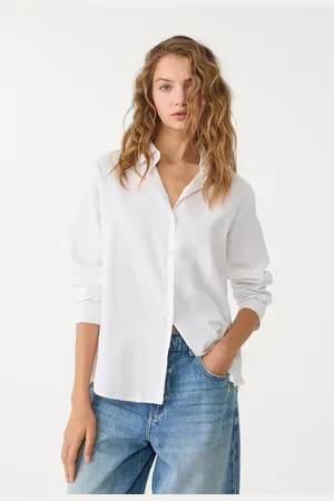 Stradivarius Koszula basic z popeliny XL