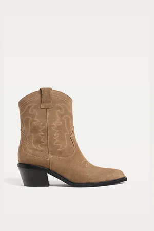 Stradivarius Zamszowe botki kowbojki 37