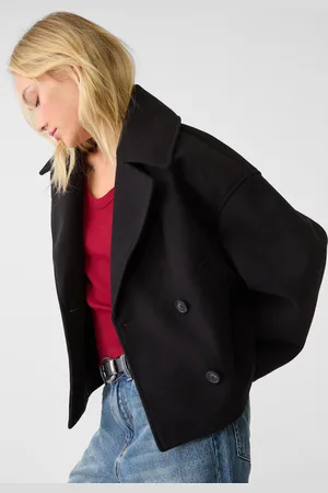 Stradivarius Krótki płaszcz dwurzędowy S