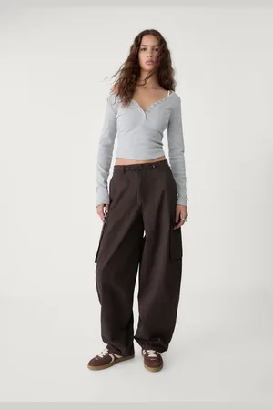 Stradivarius Spadochroniarskie spodnie cargo 32