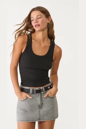 Stradivarius Prążkowana koszulka bokserka XL