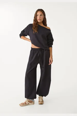 Stradivarius Spodnie jogger balloon z dzianiny dresowej