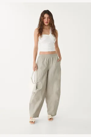 Stradivarius Techniczne spodnie balloon fit M