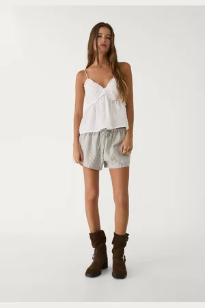 Stradivarius Top na ramiączkach z wiązaniem XL