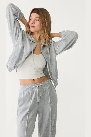 Stradivarius Aksamitna bluza z kapturem M