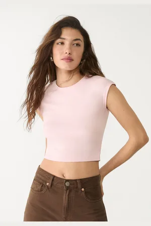 Stradivarius Krótka dopasowana koszulka basic S