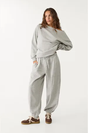 Stradivarius Spodnie jogger balloon z dzianiny dresowej