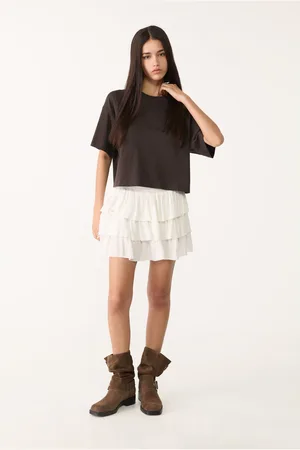 Stradivarius Krótka koszulka oversize M