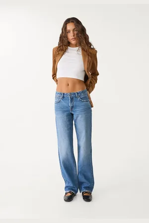 Stradivarius D03 Jeansy o prostym kroju z niskim