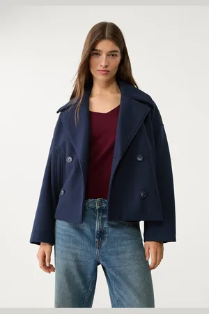 Stradivarius Krótki płaszcz dwurzędowy M
