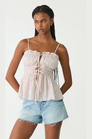 Stradivarius Top na ramiączkach z wiązaniem S