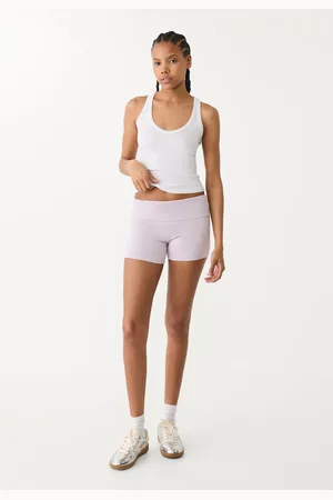 Stradivarius Top bokserka z dekoltem w serek