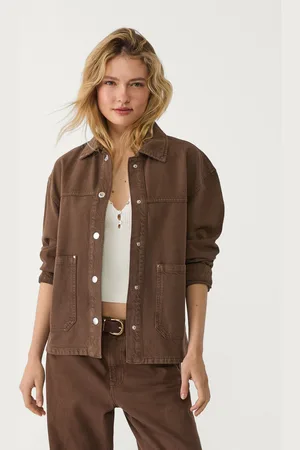 Stradivarius Kurtka z diagonalu z kieszeniami S