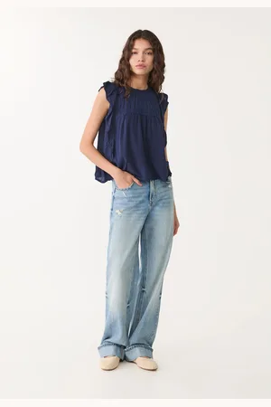 Stradivarius Luźna bluzka z falbanami XS