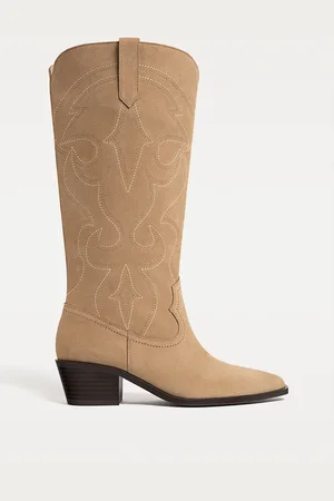 Stradivarius Zamszowe kowbojki 38