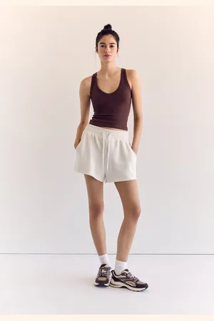 Stradivarius Top bokserka z dekoltem w serek