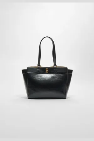 Stradivarius Torba tote z przeszyciami OS