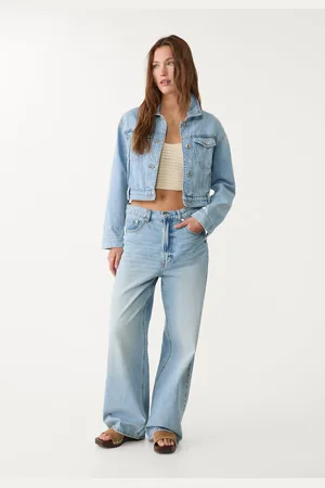 Stradivarius Jeansowa kurtka boxy fit XS
