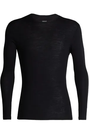 Icebreaker Merino 175 Everyday Long Sleeve Crewe Thermal Top > 104483001BLK