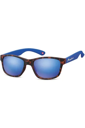 Montana Okulary nerdy M43E niebiesko-panterkowe revo