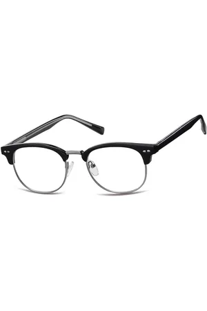 Sunoptic Okulary zerówki owalne oprawki korekcyjne 879A /srebrny