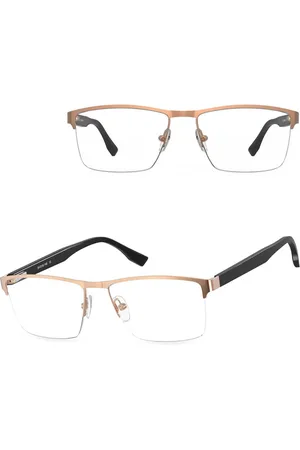 Sunoptic Małe męskie okulary na żyłkę oprawki korekcyjne zerówki 877F różowe złoto
