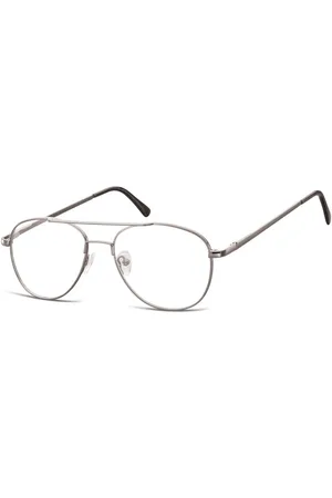Sunoptic Okulary oprawki dziecięce zerówki Pilotki MK3-47B srebrne