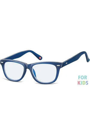 Montana Dziecięce okulary z Filtrem Niebieskim do komputera zerówki Nerdy KBLF1B Granatowe