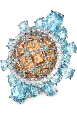 Swarovski Pierścionek koktajlowy Curiosa, Różnokolorowy, Powłoka z rodu