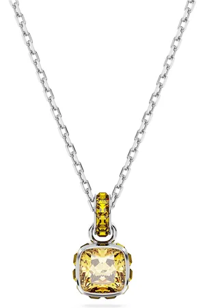 Swarovski Wisiorek Birthstone, Szlif kwadratowy, Listopad, , Powłoka z rodu