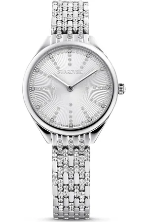 Swarovski Zegarek Attract, Swiss Made, Oprawa brukowa, Metalowa bransoleta, W odcieniu srebra, Stal szlachetna