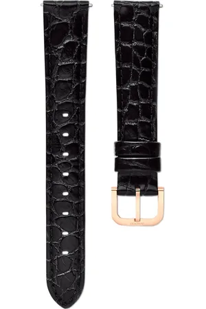 Swarovski Pasek do zegarka, Szerokość 16 mm (0,63 cala), Skórzany z przeszyciami, , Powłoka w odcieniu różowego złota