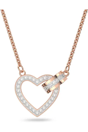 Swarovski Naszyjnik Lovely, Serce, , Powłoka w odcieniu różowego złota