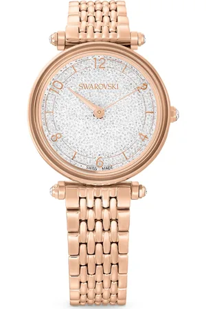 Swarovski Zegarek Crystalline Wonder, Swiss Made, Metalowa bransoleta, W odcieniu różowego złota, Powłoka w odcieniu różowego złota