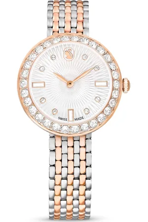 Swarovski Zegarek Certa, Swiss Made, Metalowa bransoleta, W odcieniu różowego złota, Wykończenie z różnobarwnych metali