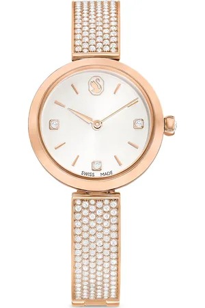Swarovski Zegarek Illumina, Swiss Made, Metalowa bransoleta, W odcieniu różowego złota, Powłoka w odcieniu różowego złota