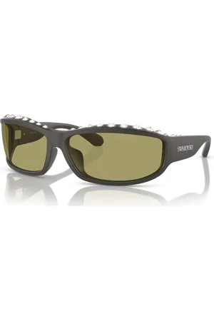 Swarovski Okulary przeciwsłoneczne, Kształt prostokątny, SK6009, Szare